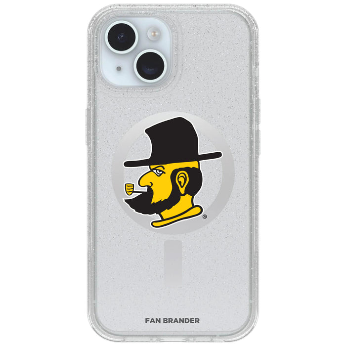 Clear OtterBox Phone case with Appalachian State Mountaineers Logos