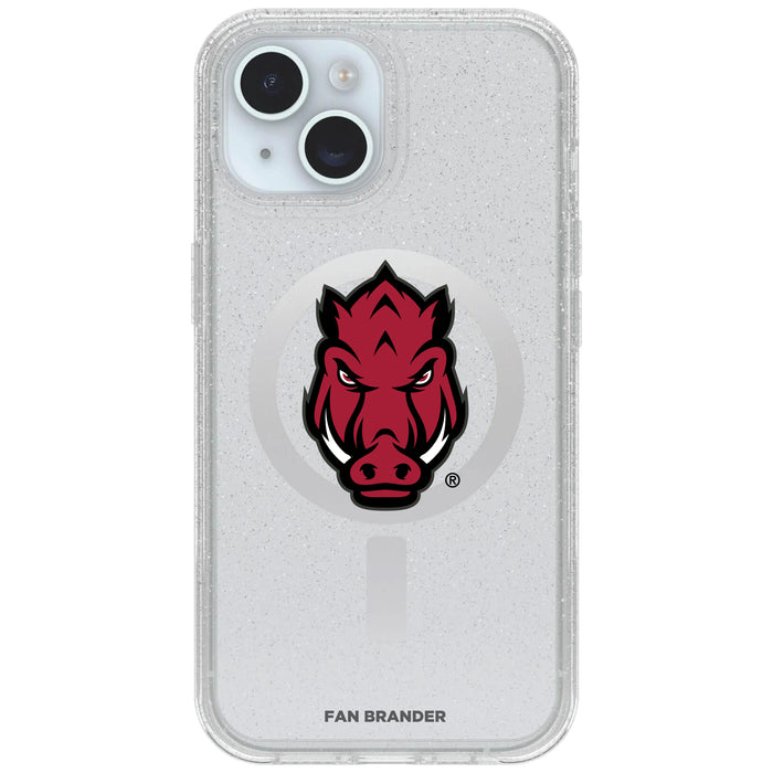 Clear OtterBox Phone case with Arkansas Razorbacks Logos