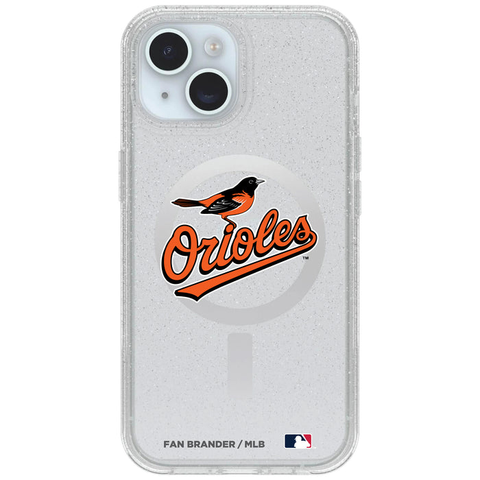 Clear OtterBox Phone case with Baltimore Orioles Logos
