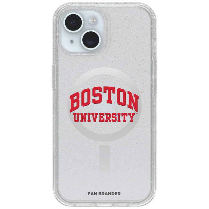 Clear OtterBox Phone case with Boston University Logos