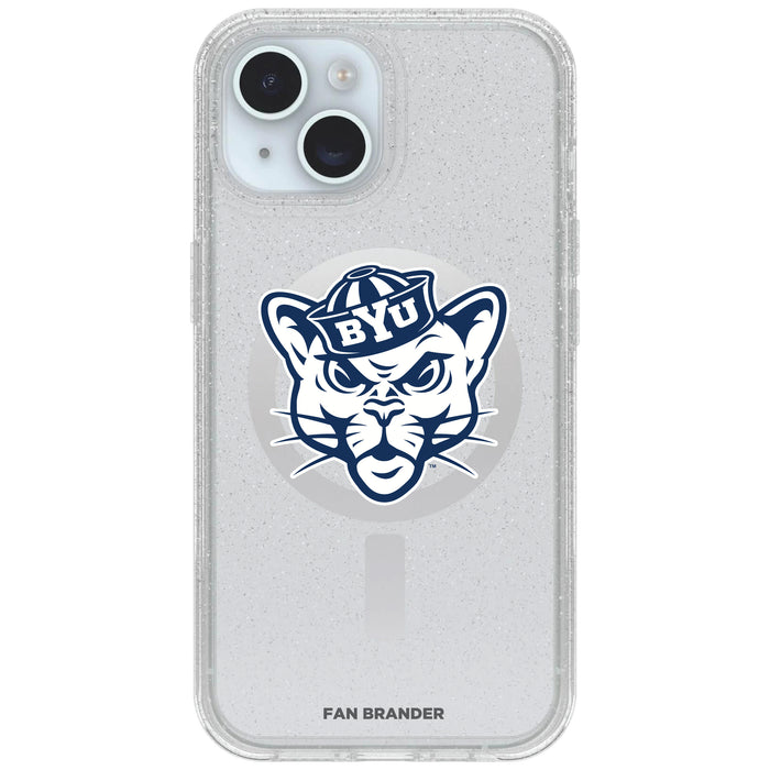 Clear OtterBox Phone case with Brigham Young Cougars Logos