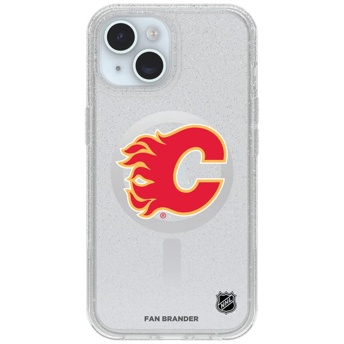 Clear OtterBox Phone case with Calgary Flames Logos