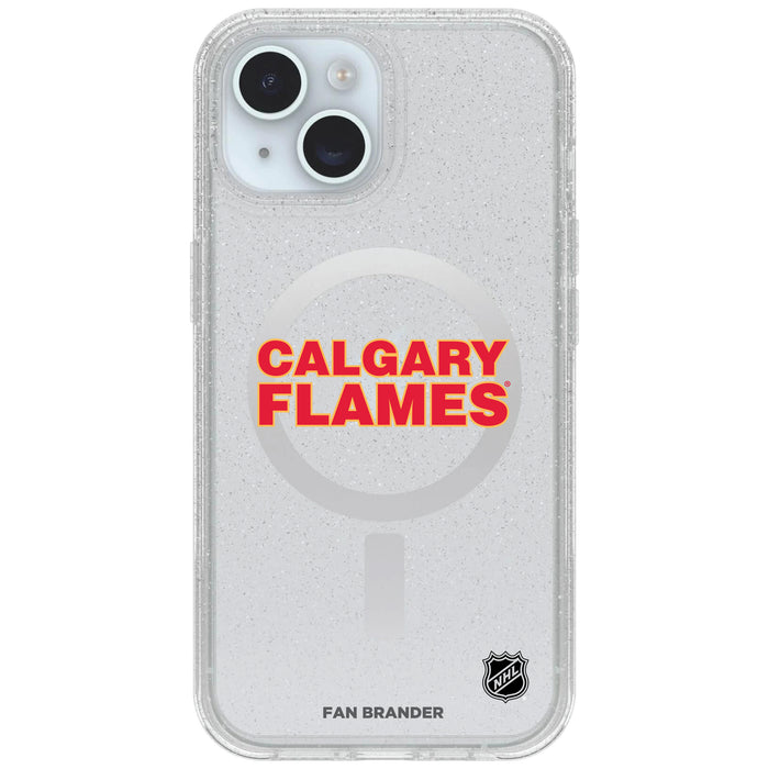 Clear OtterBox Phone case with Calgary Flames Logos