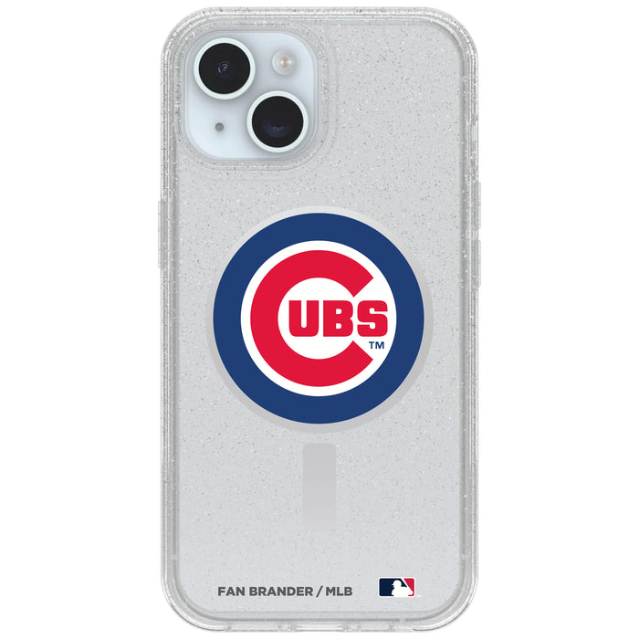 Clear OtterBox Phone case with Chicago Cubs Logos