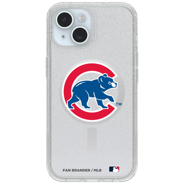 Clear OtterBox Phone case with Chicago Cubs Logos