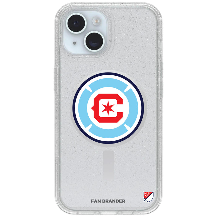 Clear OtterBox Phone case with Chicago Fire Logos