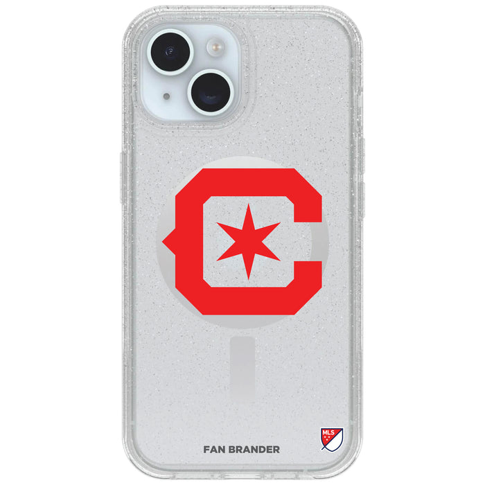 Clear OtterBox Phone case with Chicago Fire Logos