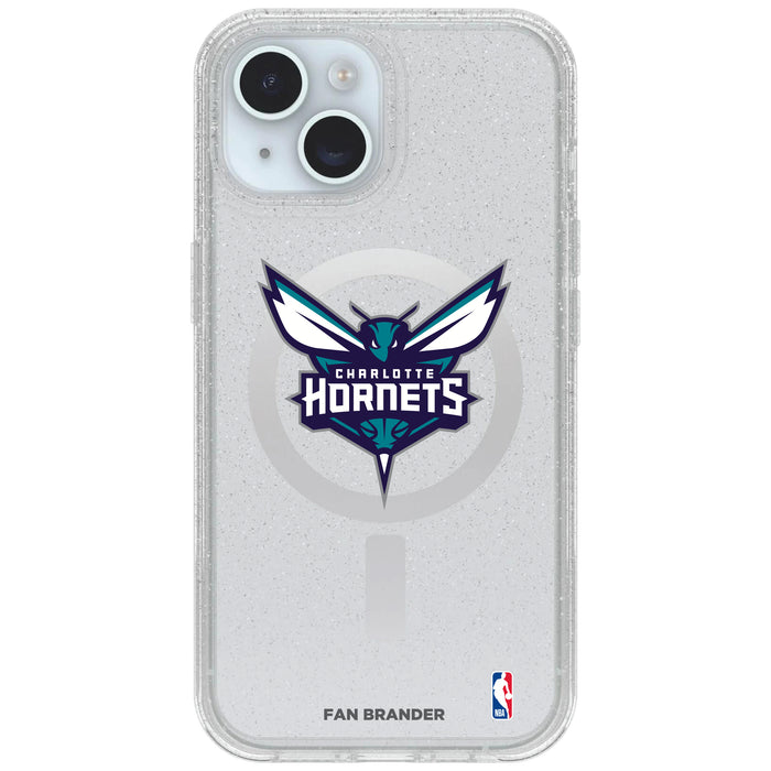 Clear OtterBox Phone case with Charlotte Hornets Logos