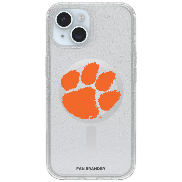 Clear OtterBox Phone case with Clemson Tigers Logos