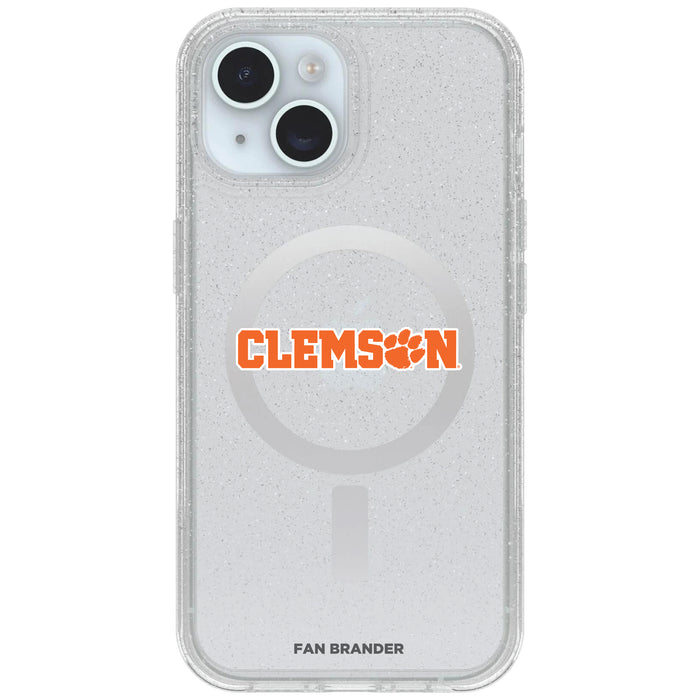 Clear OtterBox Phone case with Clemson Tigers Logos
