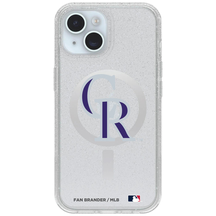 Clear OtterBox Phone case with Colorado Rockies Logos