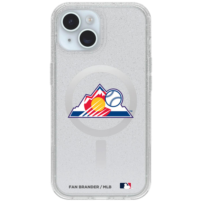 Clear OtterBox Phone case with Colorado Rockies Logos