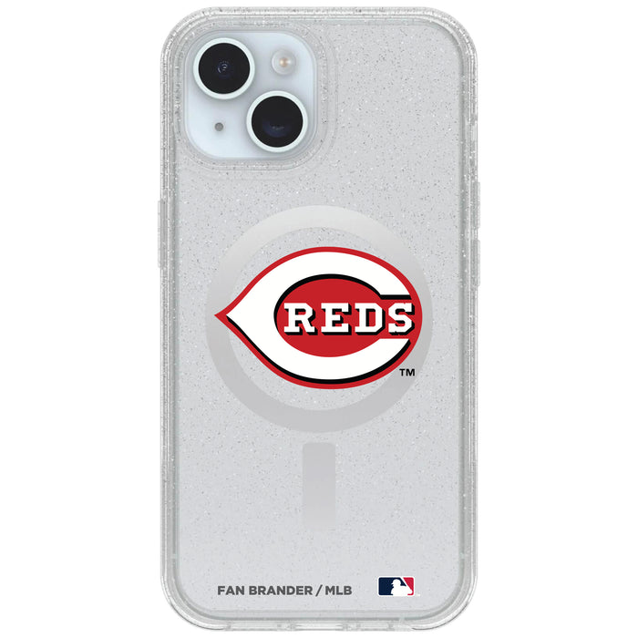 Clear OtterBox Phone case with Cincinnati Reds Logos