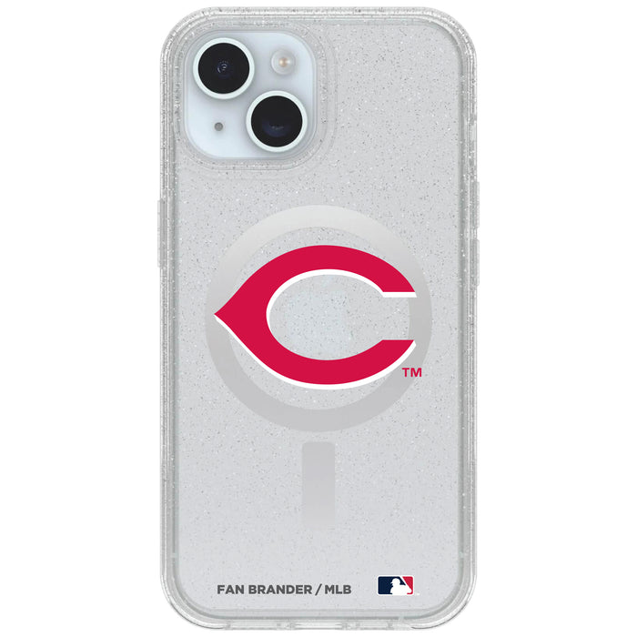 Clear OtterBox Phone case with Cincinnati Reds Logos