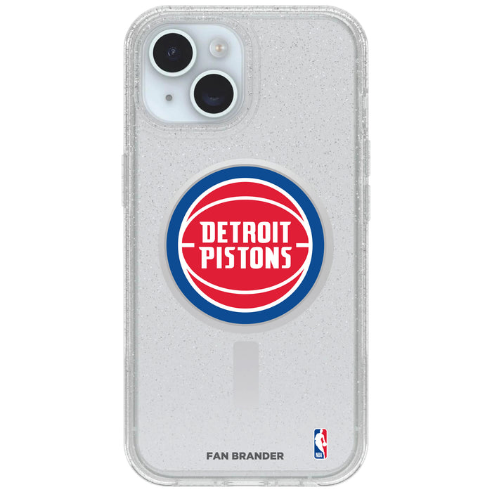 Clear OtterBox Phone case with Detroit Pistons Logos