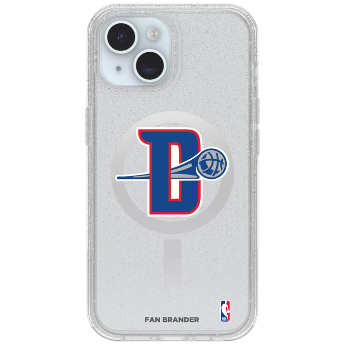 Clear OtterBox Phone case with Detroit Pistons Logos