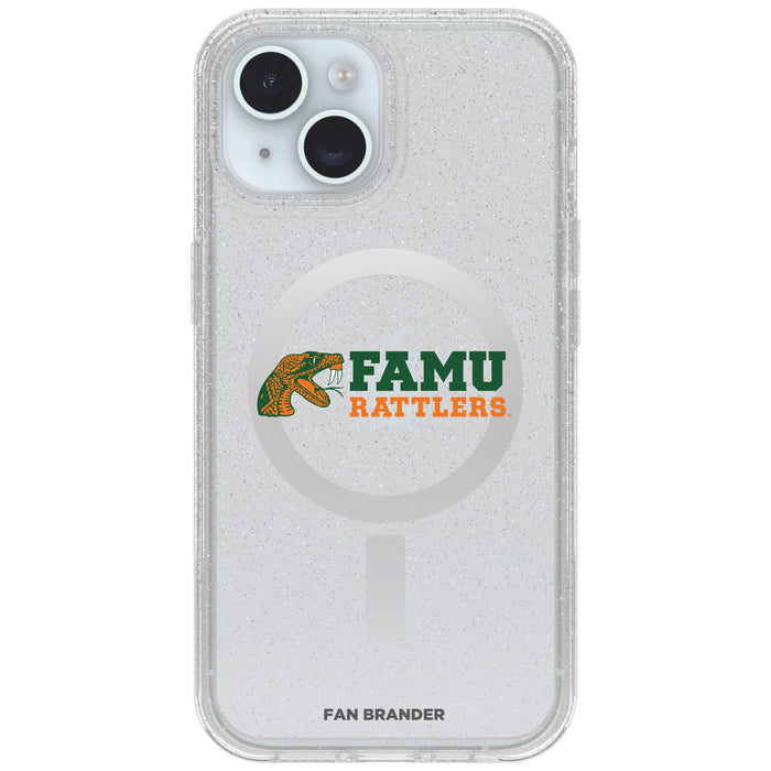 Clear OtterBox Phone case with Florida A&M Rattlers Logos