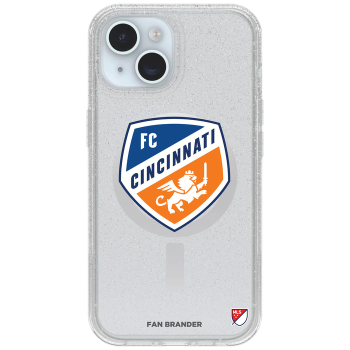 Clear OtterBox Phone case with FC Cincinnati Logos