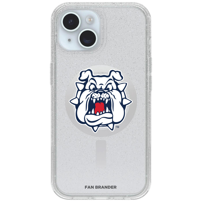 Clear OtterBox Phone case with Fresno State Bulldogs Logos