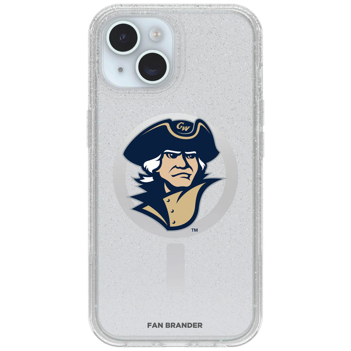 Clear OtterBox Phone case with George Washington Colonials Logos
