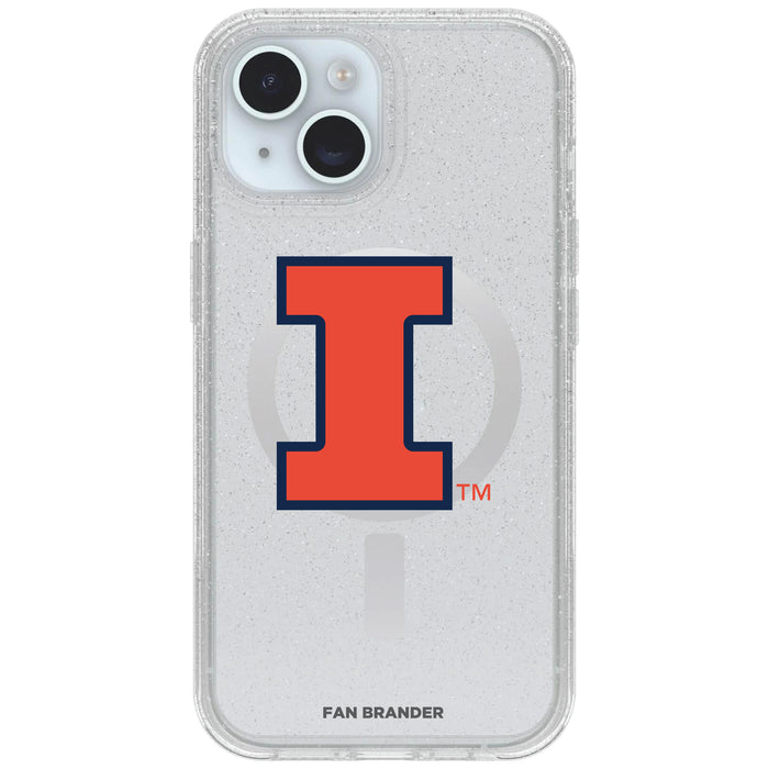 Clear OtterBox Phone case with Illinois Fighting Illini Logos