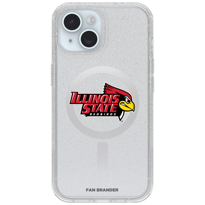 Clear OtterBox Phone case with Illinois State Redbirds Logos