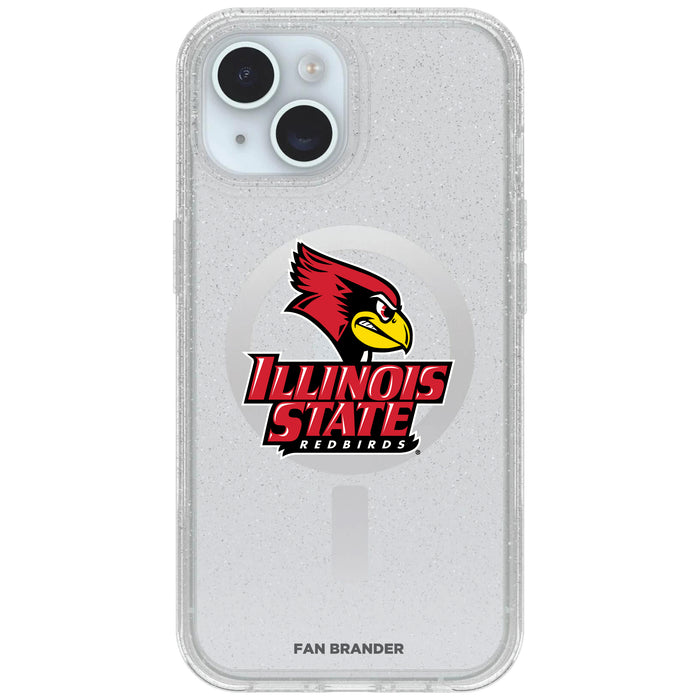 Clear OtterBox Phone case with Illinois State Redbirds Logos