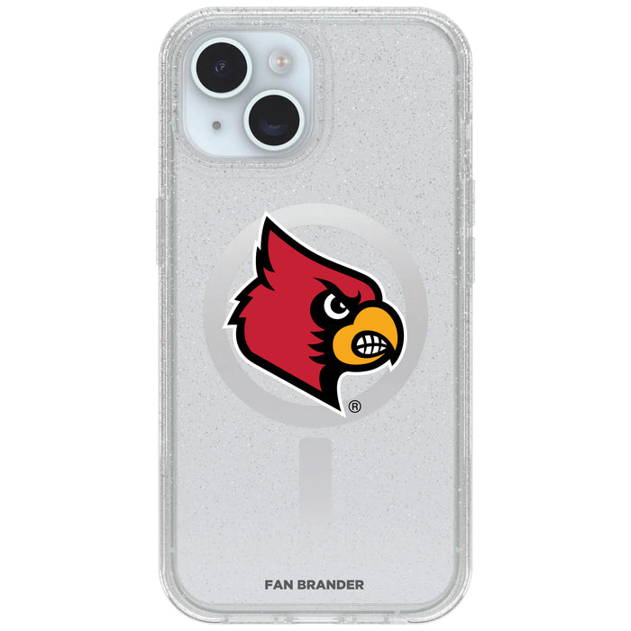 Clear OtterBox Phone case with Louisville Cardinals Logos