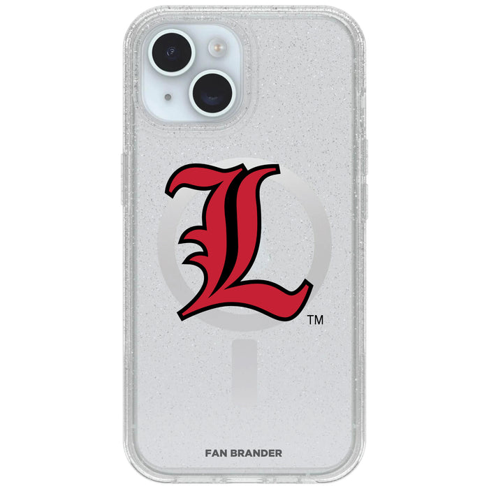 Clear OtterBox Phone case with Louisville Cardinals Logos