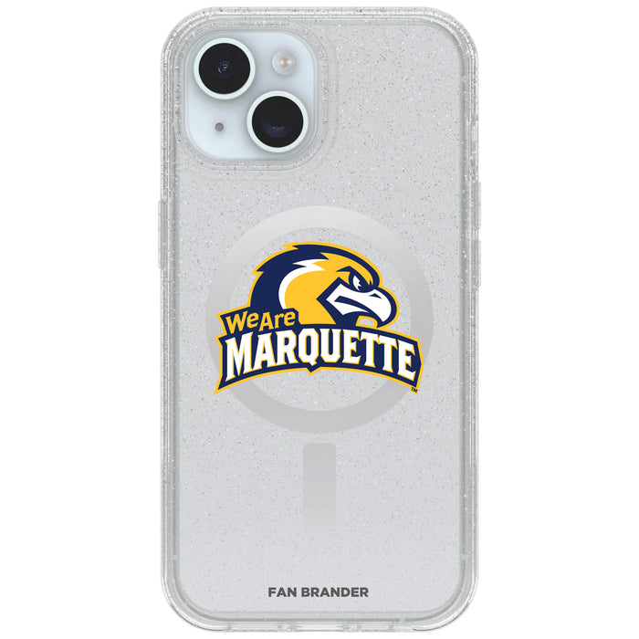 Clear OtterBox Phone case with Marquette Golden Eagles Logos