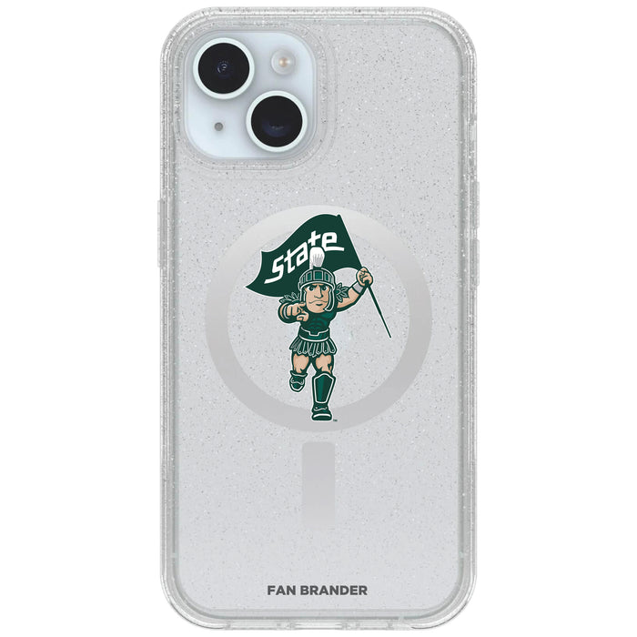 Clear OtterBox Phone case with Michigan State Spartans Logos