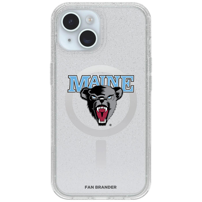 Clear OtterBox Phone case with Maine Black Bears Logos