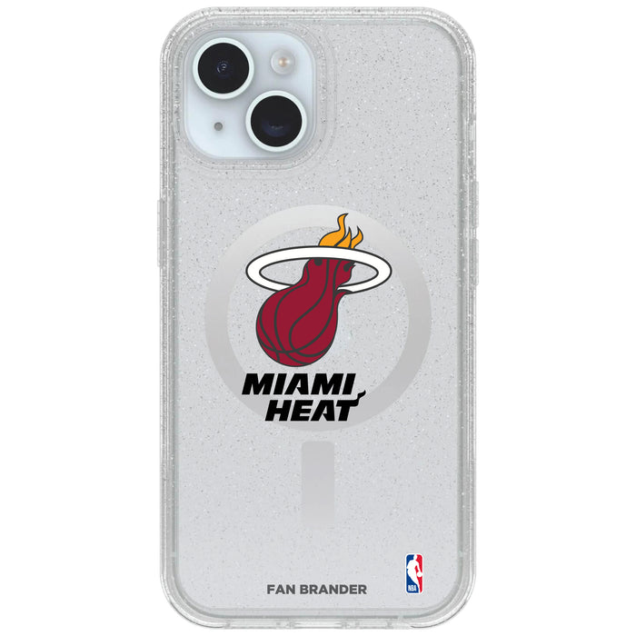 Clear OtterBox Phone case with Miami Heat Logos