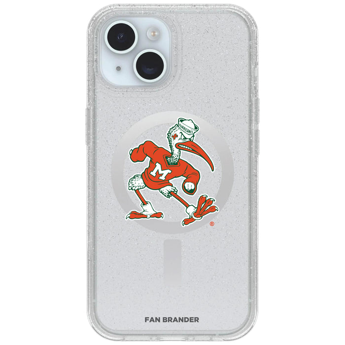 Clear OtterBox Phone case with Miami Hurricanes Logos