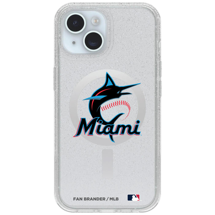 Clear OtterBox Phone case with Miami Marlins Logos