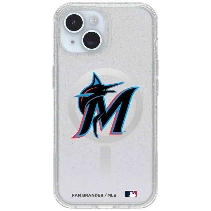 Clear OtterBox Phone case with Miami Marlins Logos