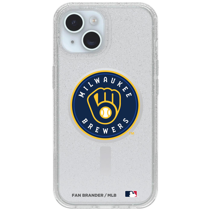 Clear OtterBox Phone case with Milwaukee Brewers Logos