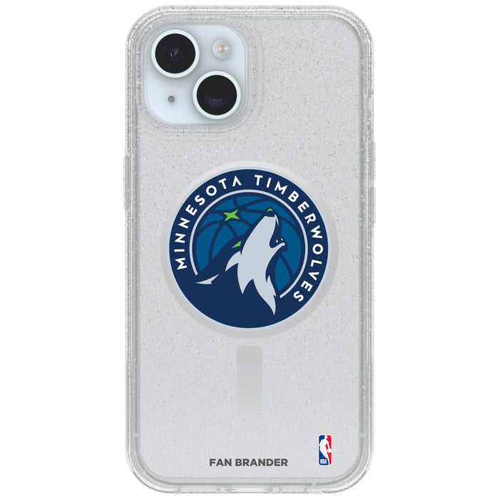 Clear OtterBox Phone case with Minnesota Timberwolves Logos