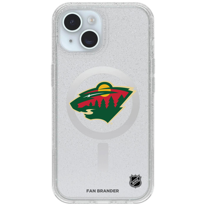 Clear OtterBox Phone case with Minnesota Wild Logos