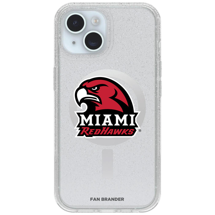 Clear OtterBox Phone case with Miami University RedHawks Logos