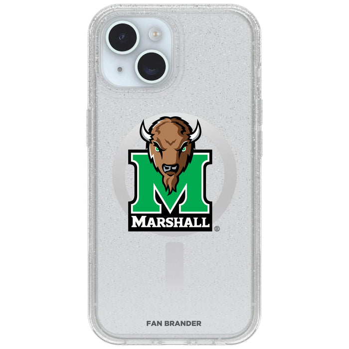 Clear OtterBox Phone case with Marshall Thundering Herd Logos