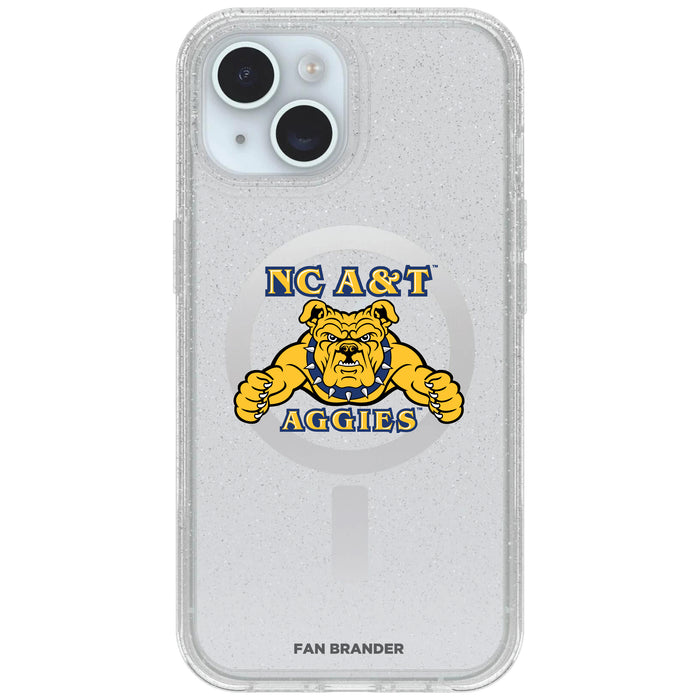 Clear OtterBox Phone case with North Carolina A&T Aggies Logos