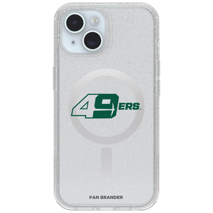 Clear OtterBox Phone case with Charlotte 49ers Logos