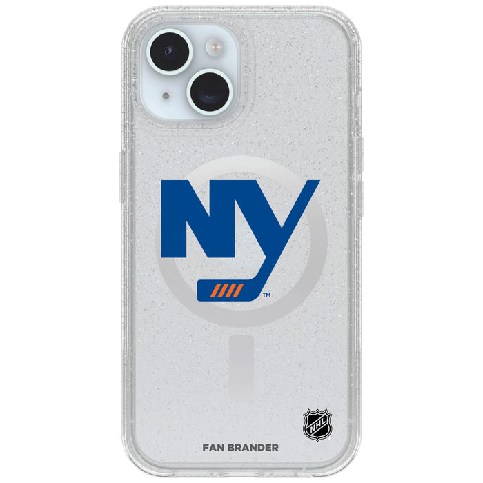 Clear OtterBox Phone case with New York Islanders Logos