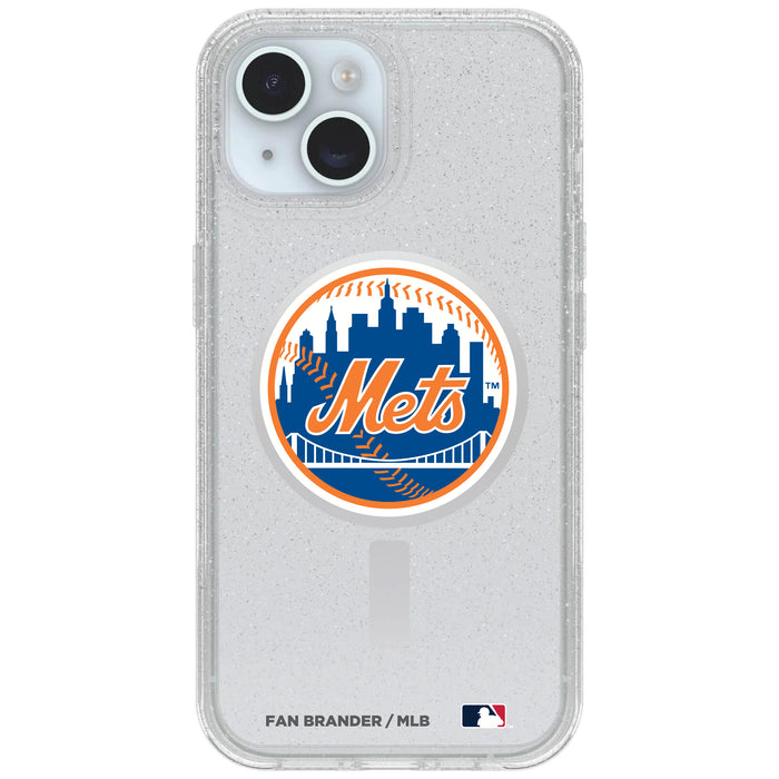 Clear OtterBox Phone case with New York Mets Logos