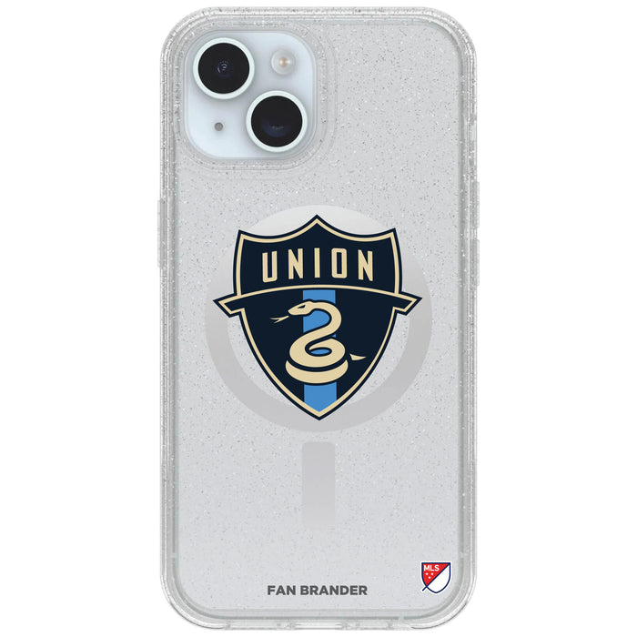 Clear OtterBox Phone case with Philadelphia Union Logos