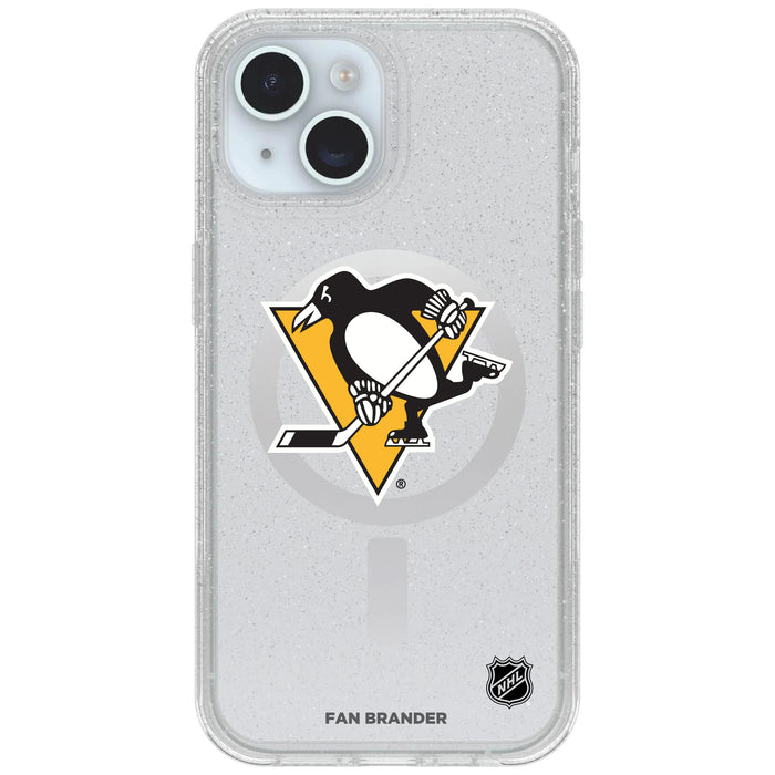 Clear OtterBox Phone case with Pittsburgh Penguins Logos