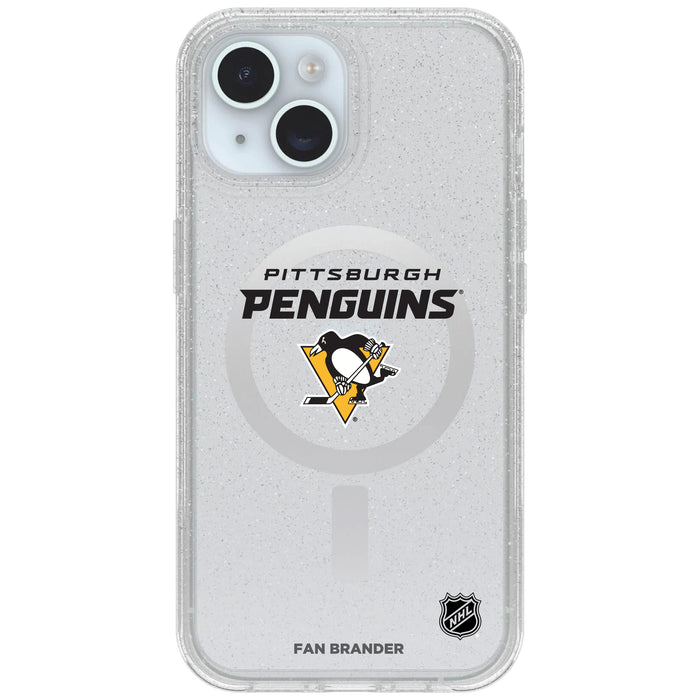 Clear OtterBox Phone case with Pittsburgh Penguins Logos