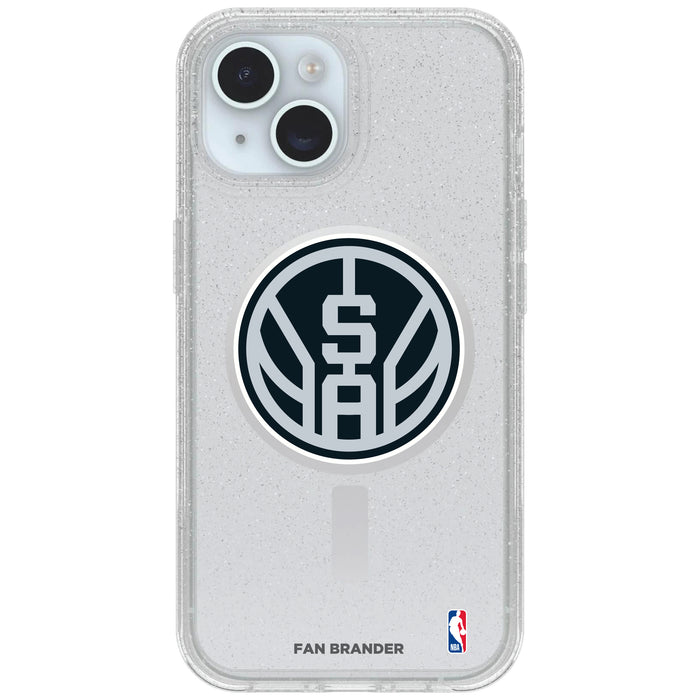 Clear OtterBox Phone case with San Antonio Spurs Logos