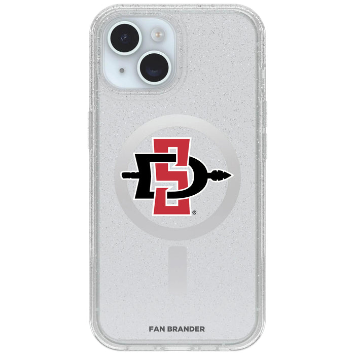 Clear OtterBox Phone case with San Diego State Aztecs Logos